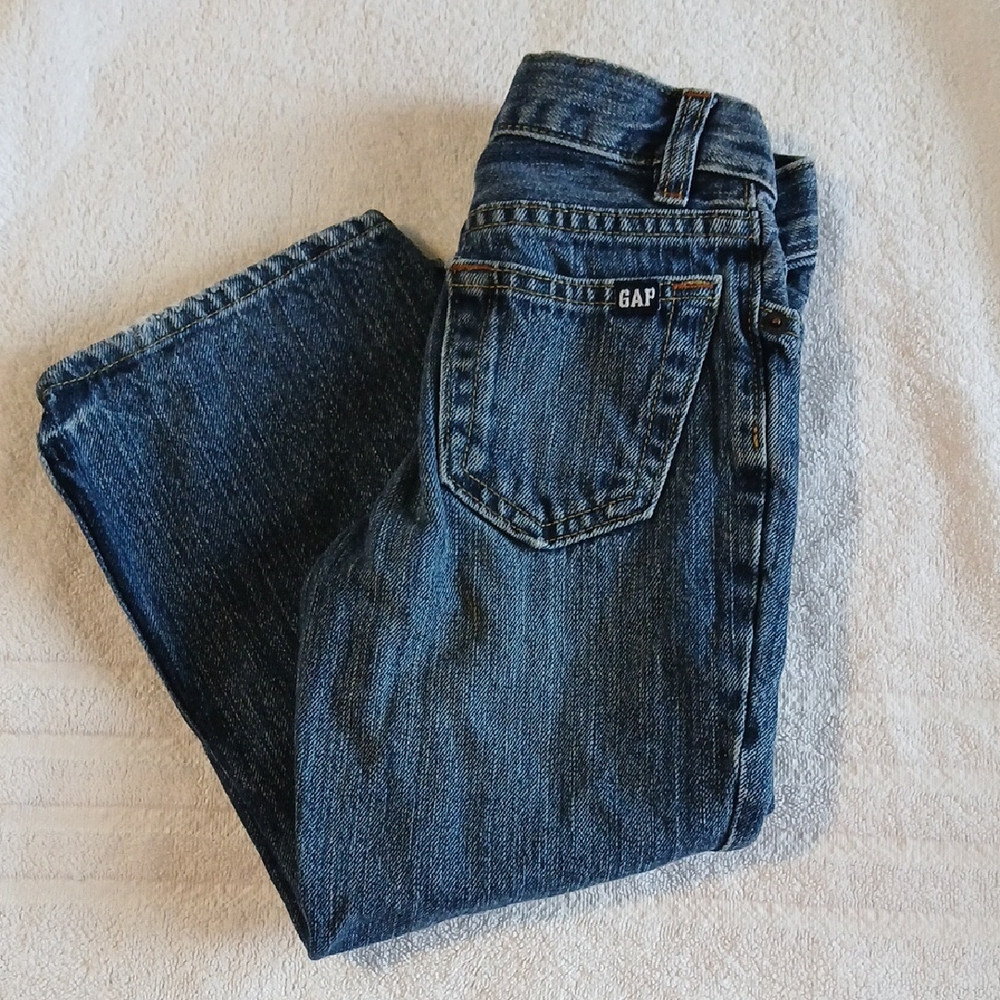 GAP Dark Blue Denim Pants Bootcut Kids Size 4‎